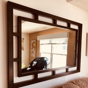 Large Amish wood mirror
